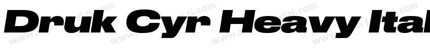 Druk Cyr Heavy Itali字体转换